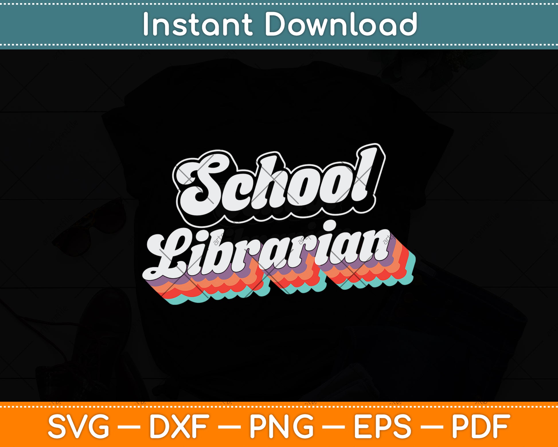 School Librarian Svg Digital Cutting File