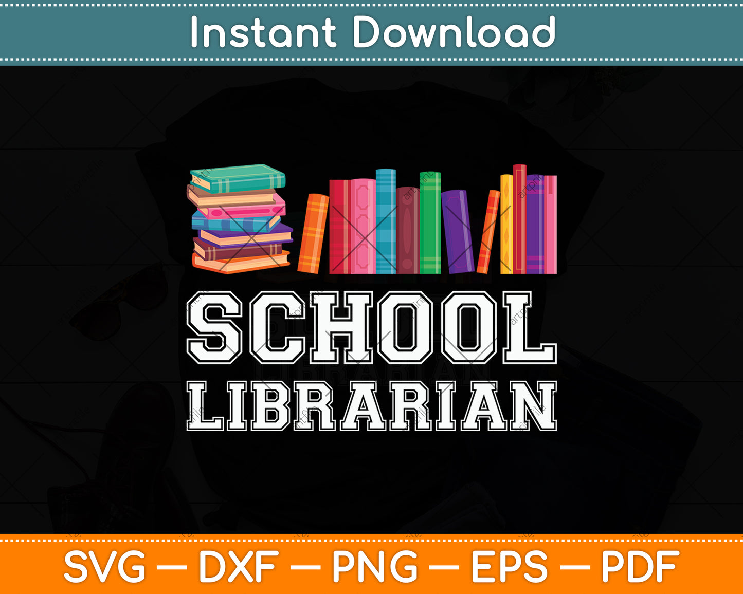 School Librarian Svg Digital Cutting File