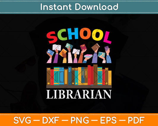 School Librarian Teacher Squad Back To School Svg Digital Cutting File