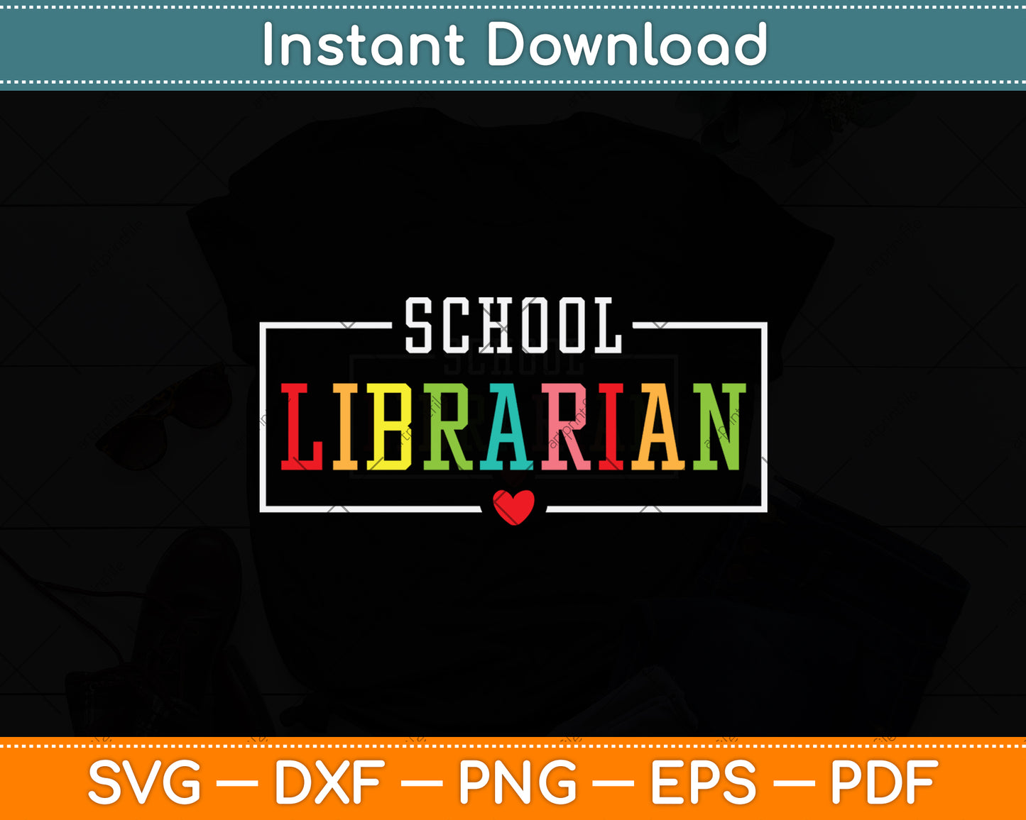 School Librarian Svg Digital Cutting File