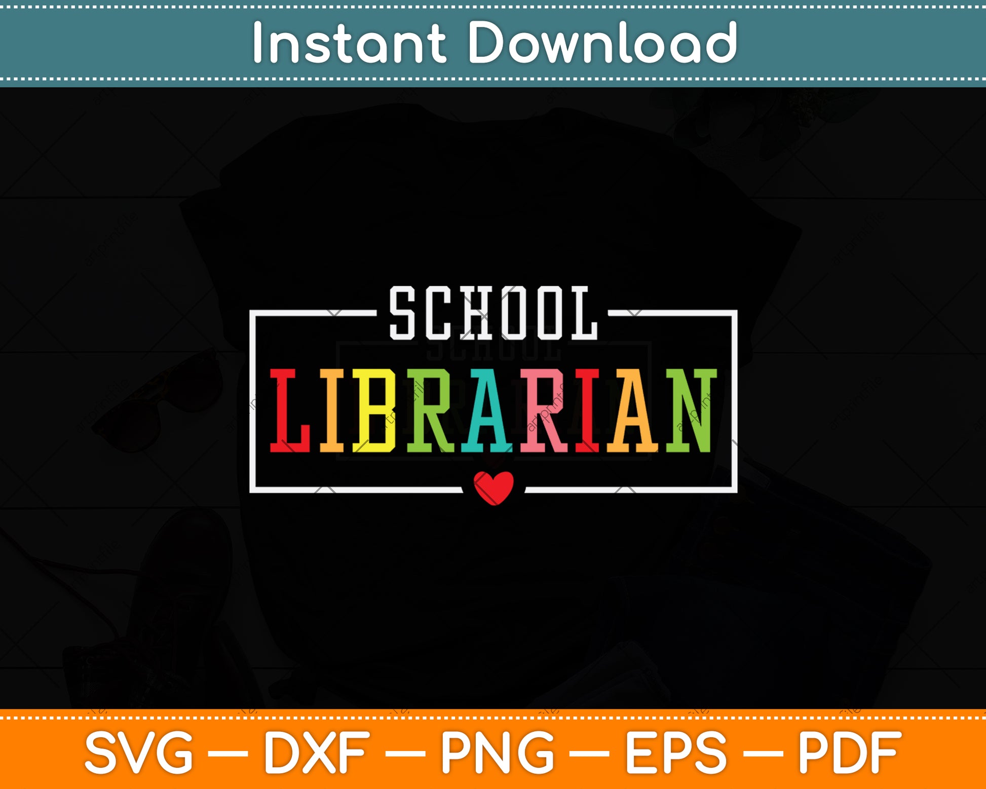 School Librarian Svg Digital Cutting File