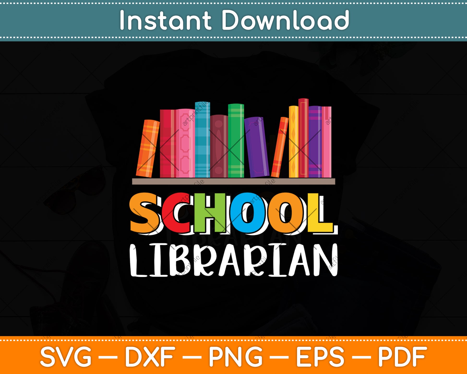 School Librarian Svg Digital Cutting File