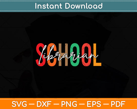 School Librarian Svg Digital Cutting File