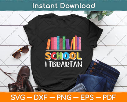 School Librarian Svg Digital Cutting File