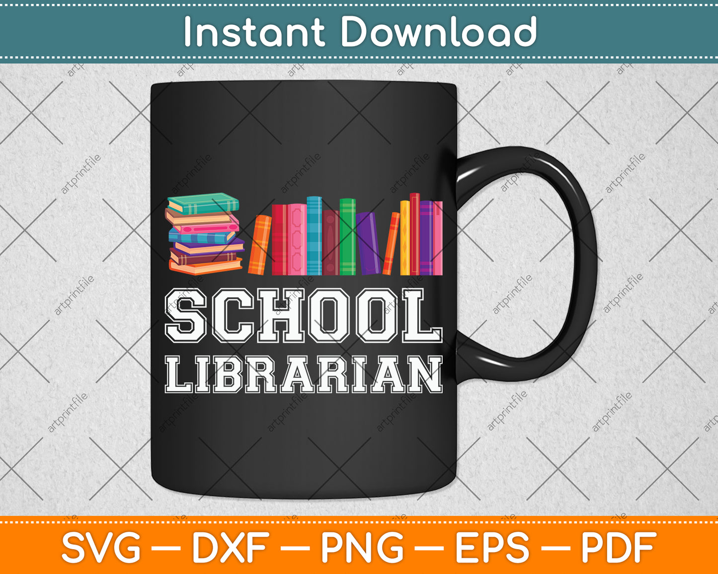 School Librarian Svg Digital Cutting File