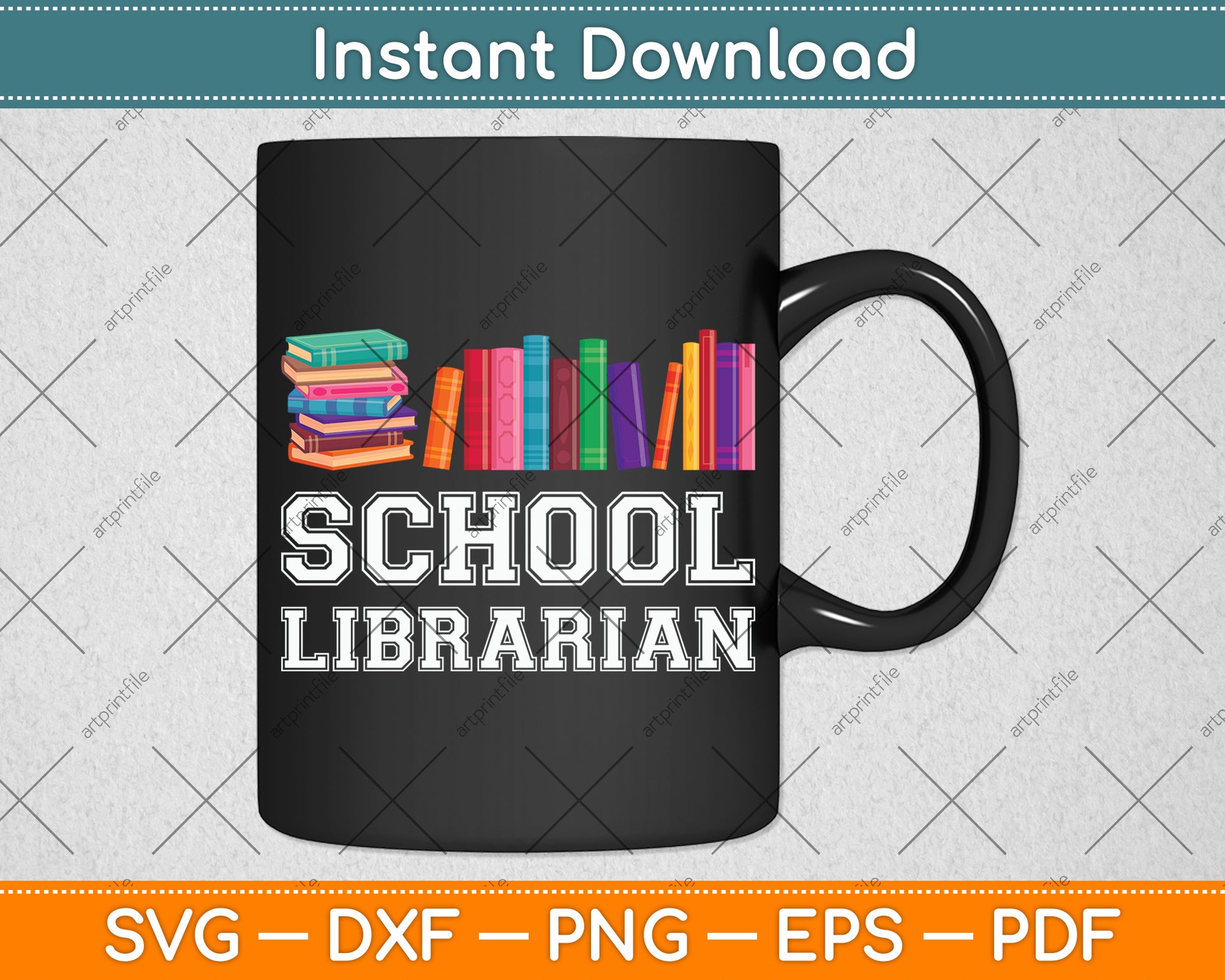 School Librarian Svg Digital Cutting File