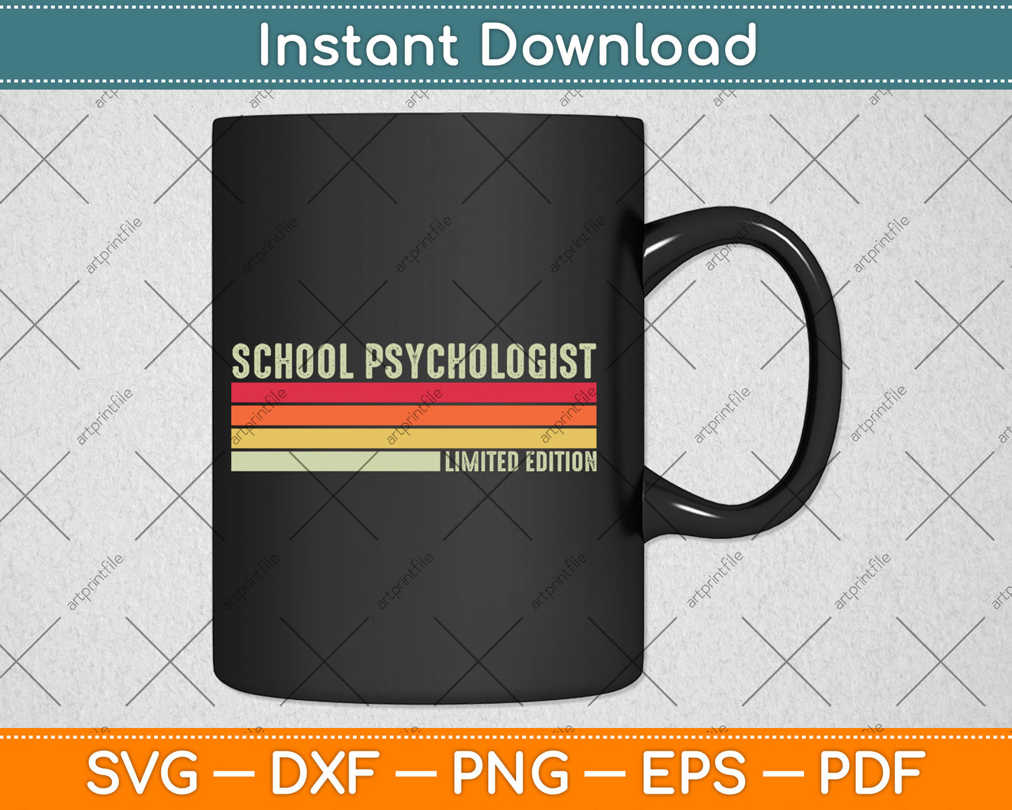School Psychologist Funny Job Title Birthday Worker Idea Svg Digital Cutting File