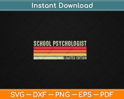 School Psychologist Funny Job Title Birthday Worker Idea Svg Digital Cutting File