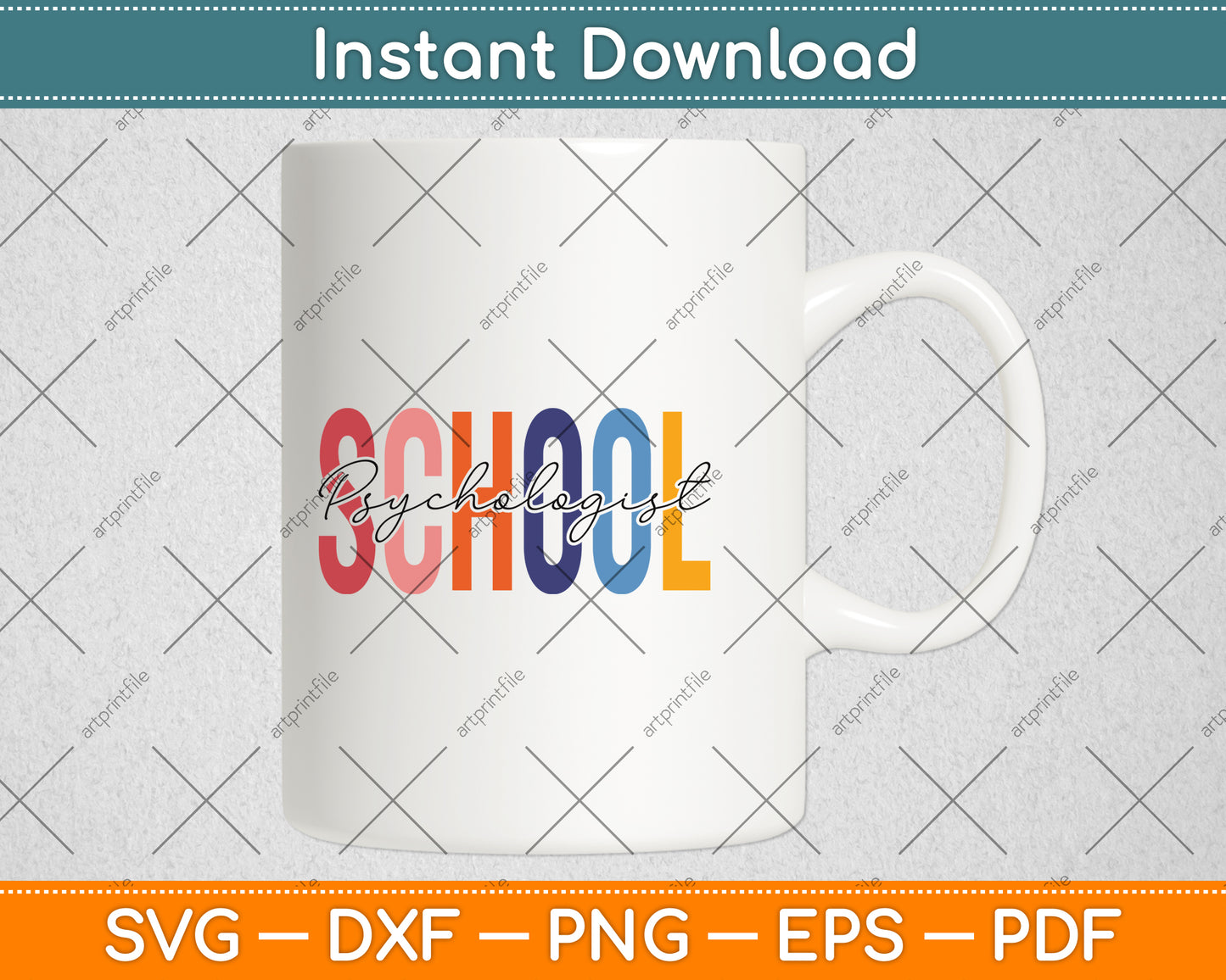 School Psychologist Rainbow Psychology Teacher Svg Digital Cutting File