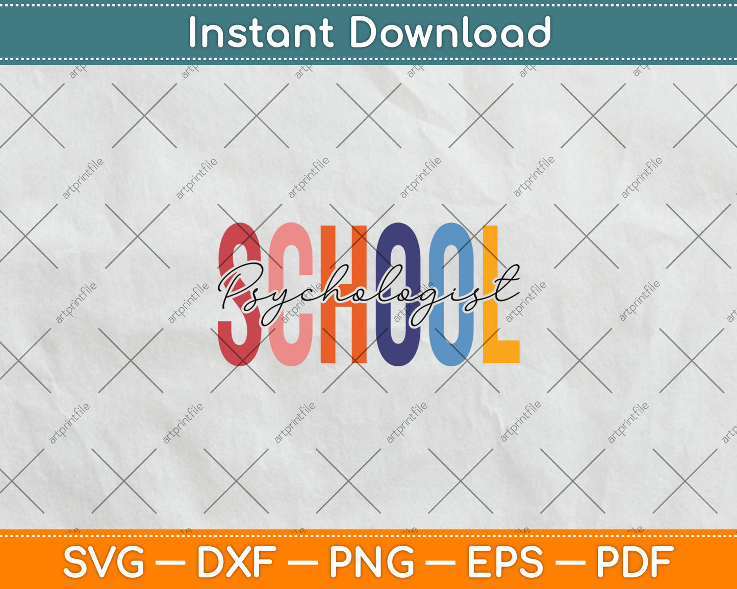 School Psychologist Rainbow Psychology Teacher Svg Digital Cutting File