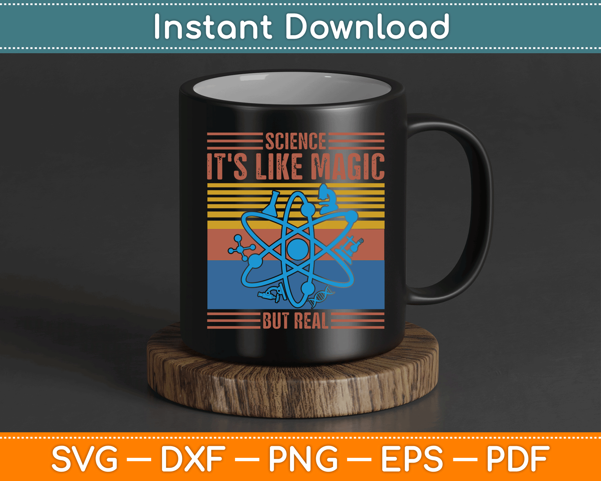 Science It's Like Magic But Real Science Teacher SVG Digital Cutting File