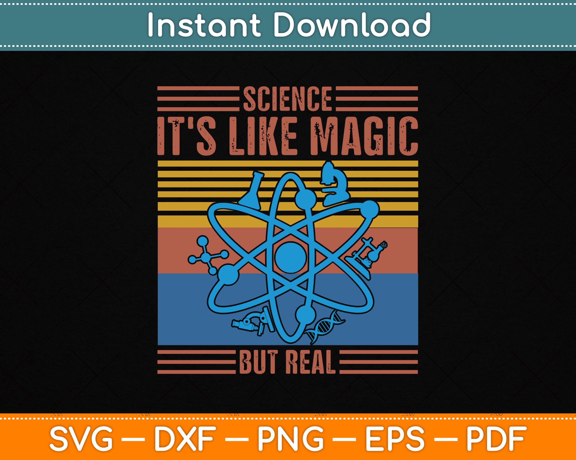 Science It's Like Magic But Real Science Teacher SVG Digital Cutting File