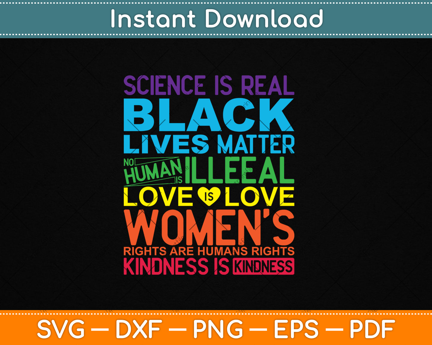 Science Is Real Black Lives Matter Rainbow LGBT Pride Gay Svg Digital Cutting File