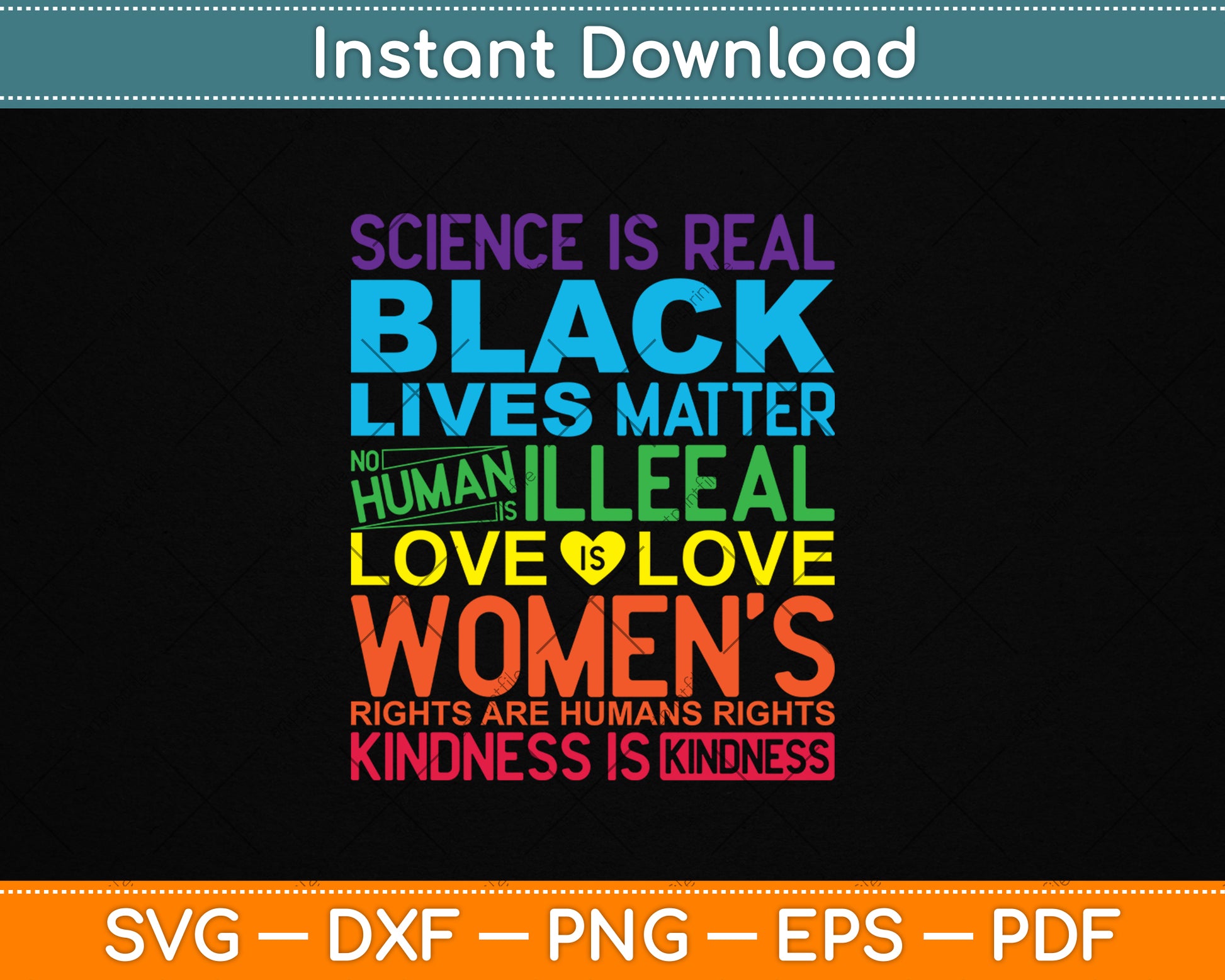 Science Is Real Black Lives Matter Rainbow LGBT Pride Gay Svg Digital Cutting File