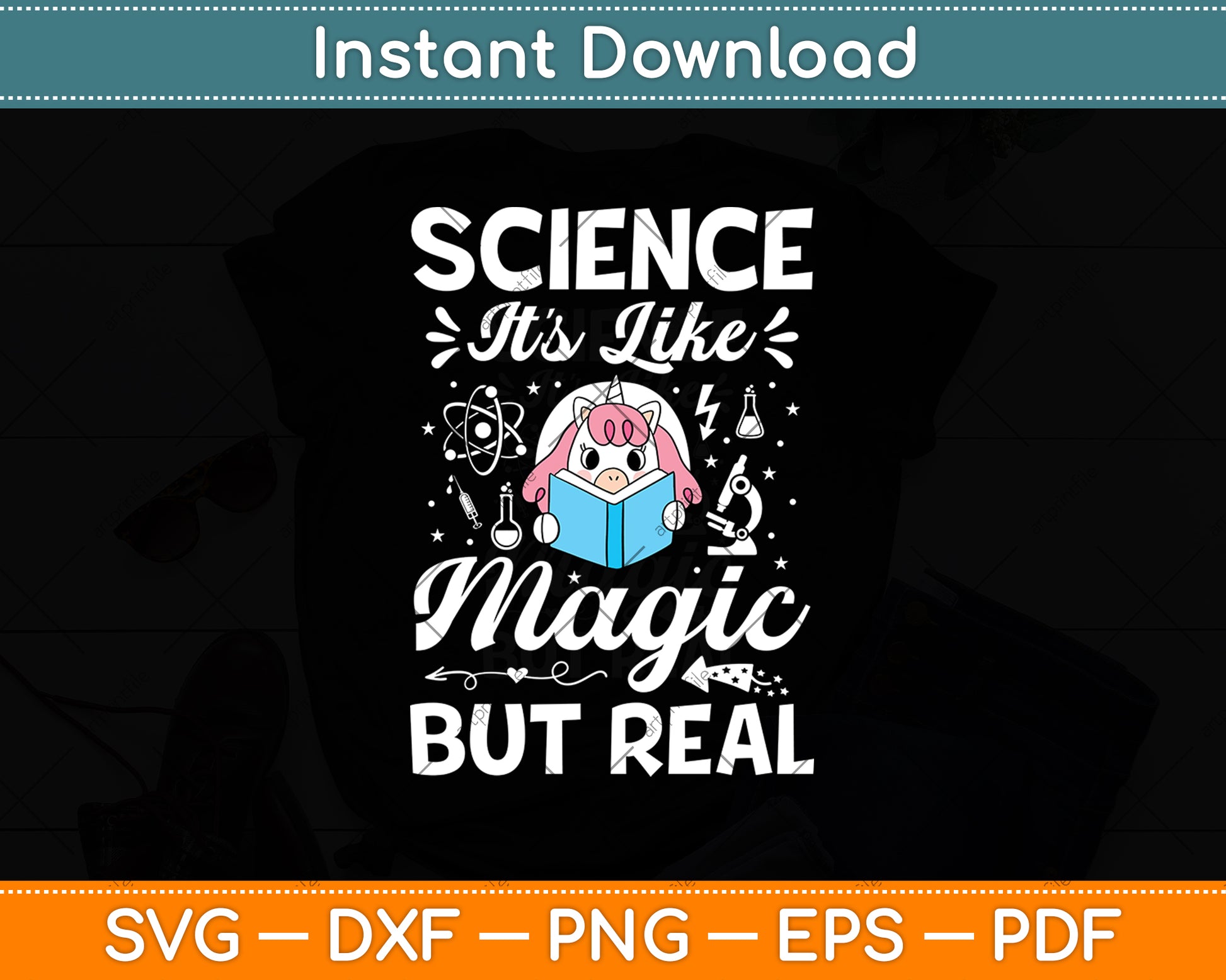 Science It’s Like Magic But Real Unicorn Funny Science Svg Digital Cutting File