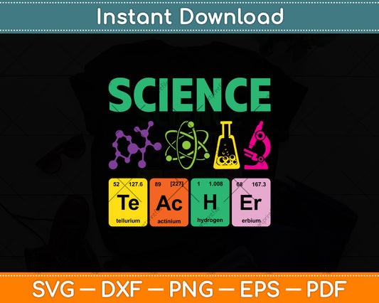 Science Teacher Chemist Physicist Vintage Svg Digital Cutting File