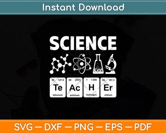 Science Teacher Chemist Physicist Vintage Svg Design Digital Cutting File