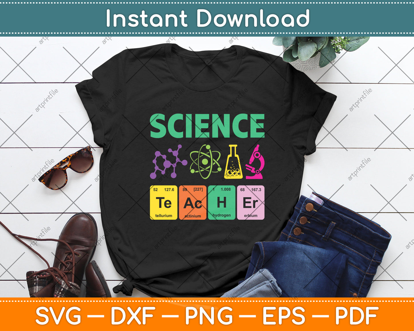 Science Teacher Chemist Physicist Vintage Svg Digital Cutting File
