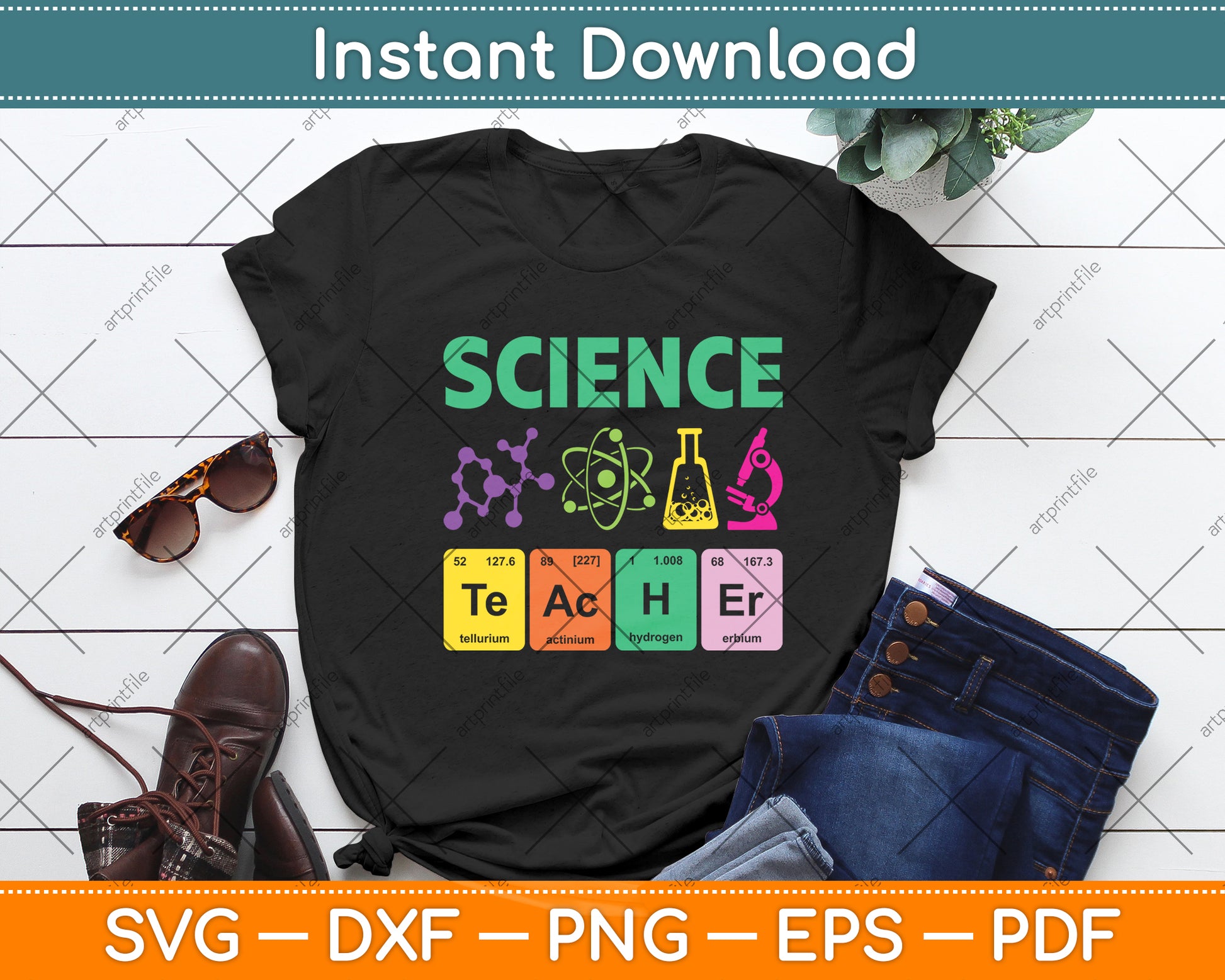 Science Teacher Chemist Physicist Vintage Svg Digital Cutting File