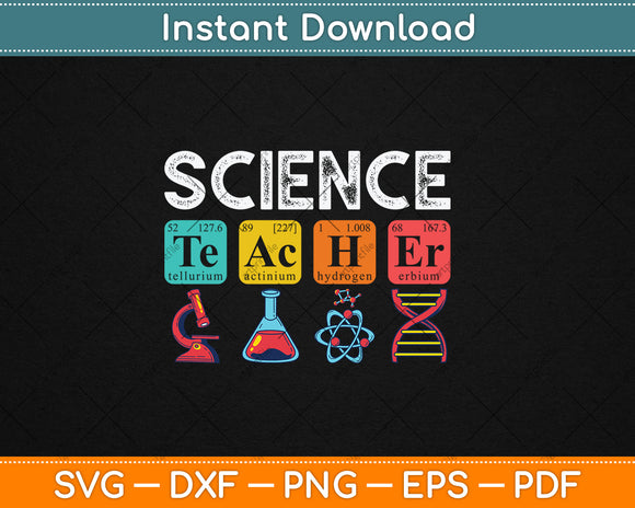 Science Teacher Chemistry Biology Physics Teacher Student Svg Digital Cutting File