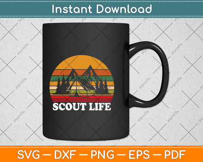 Scout Life Vintage Retro Lover Svg Png Dxf Digital Cutting File