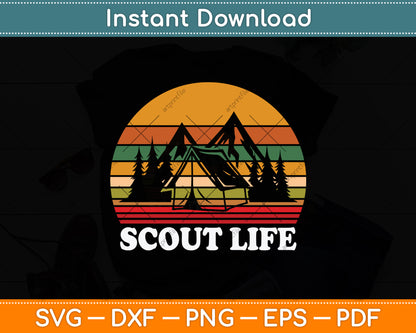 Scout Life Vintage Retro Lover Svg Png Dxf Digital Cutting File