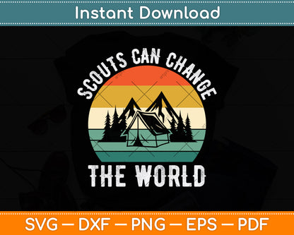 Scouts Can Change The World Svg Png Dxf Digital Cutting File