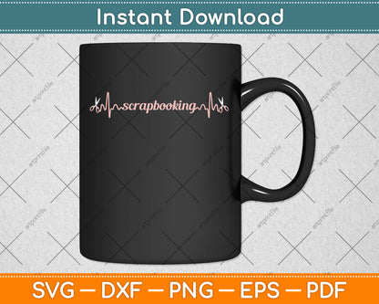 Scrapbook Heartbeat Scrapbooking Svg Png Dxf Digital Cutting File