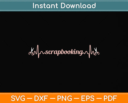 Scrapbook Heartbeat Scrapbooking Svg Png Dxf Digital Cutting File