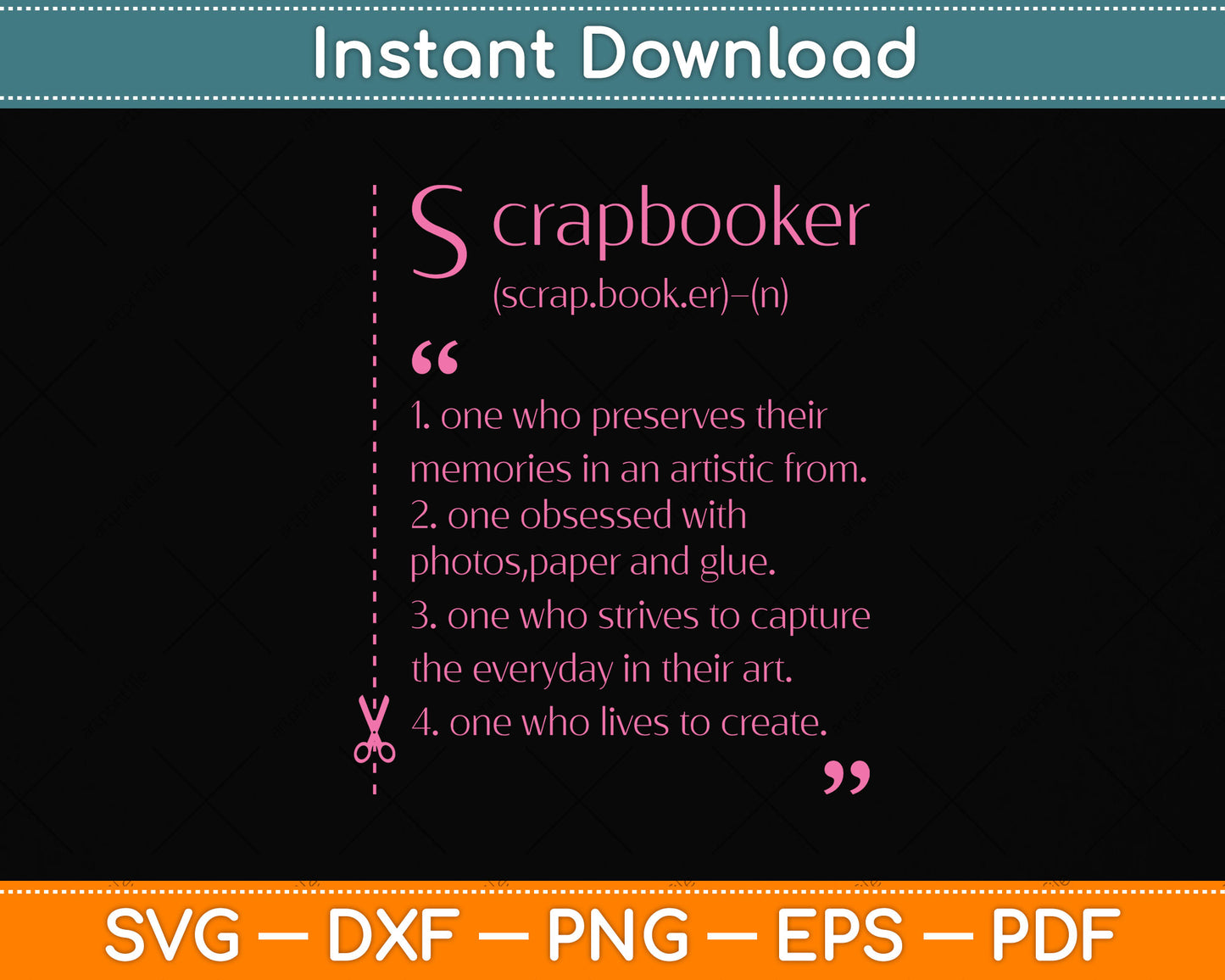 Scrapbook Scrapbooking Scrapbooker Svg Png Dxf Digital Cutting File