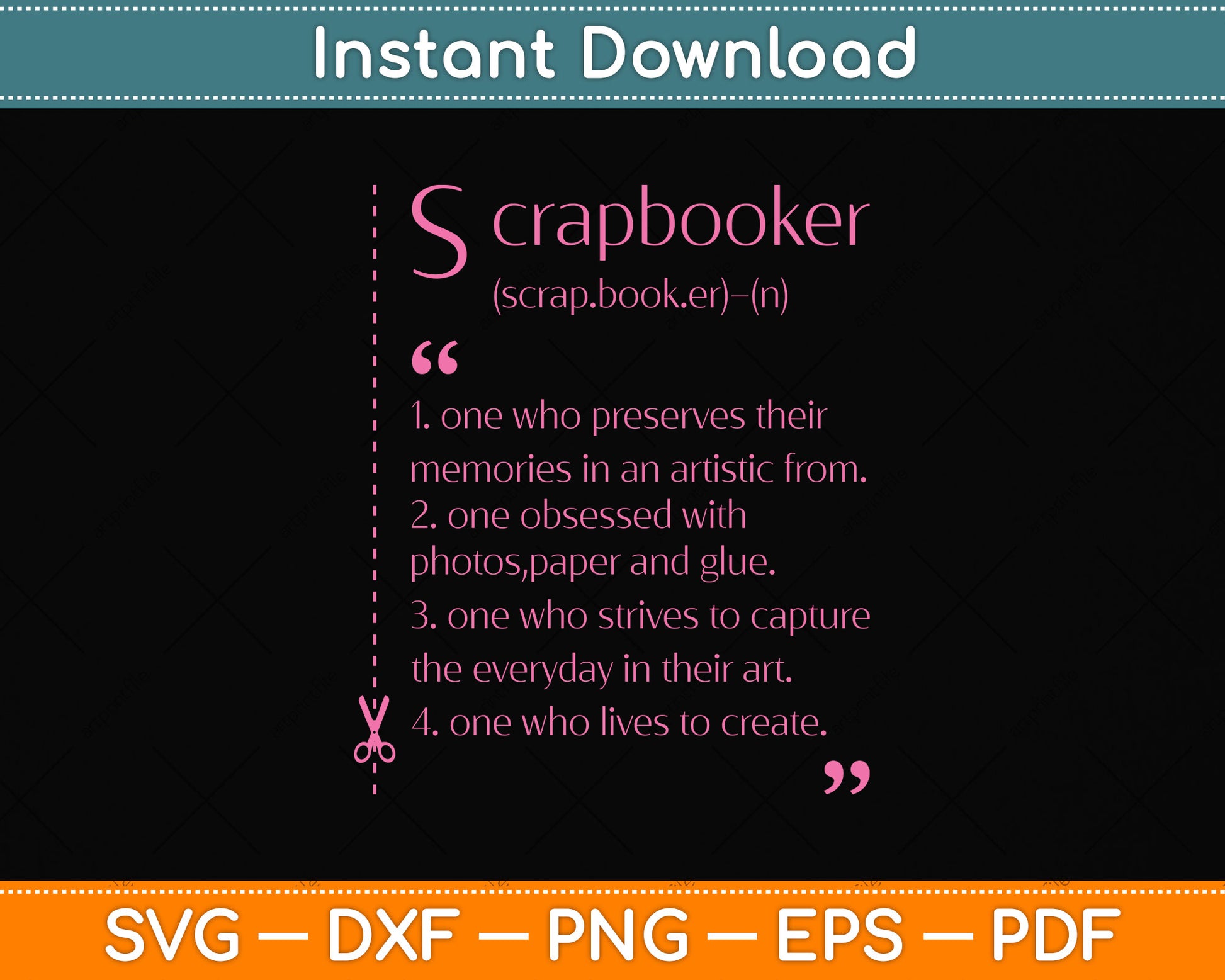 Scrapbook Scrapbooking Scrapbooker Svg Png Dxf Digital Cutting File