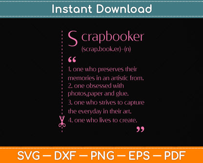 Scrapbook Scrapbooking Scrapbooker Svg Png Dxf Digital Cutting File