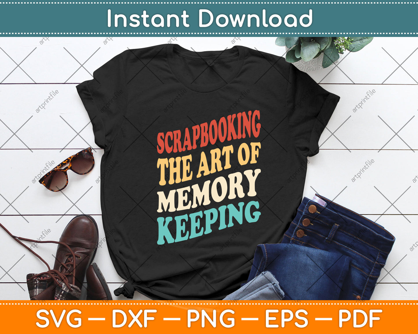 Scrapbooking The Art of Memory Keeping Svg Png Dxf Digital Cutting File