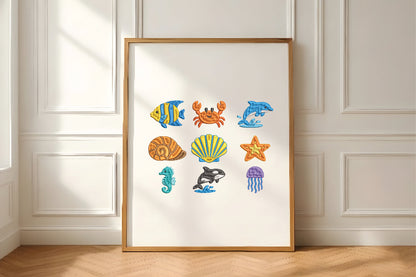 11 Sea Animals Embroidery Bundle