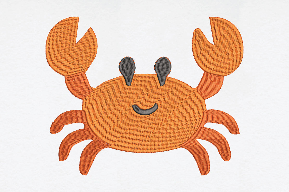 Cute Sea Crab Embroidery Design