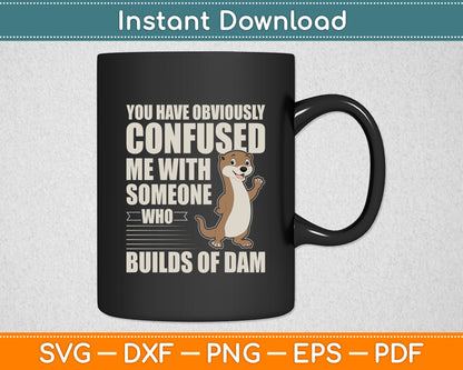 Sea Otter Builds Dam Animal Mammal Svg Png Dxf Digital Cutting File