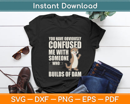 Sea Otter Builds Dam Animal Mammal Svg Png Dxf Digital Cutting File
