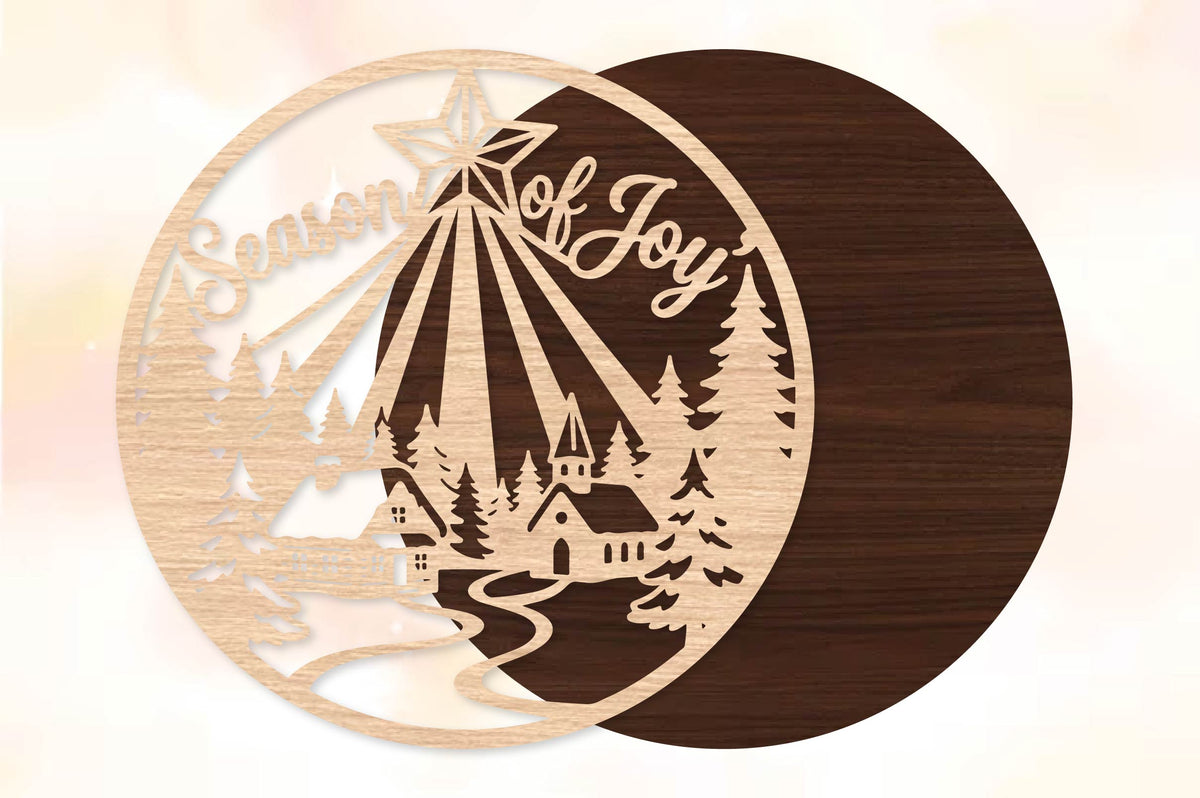 Season of Joy Christmas Laser Cut SVG