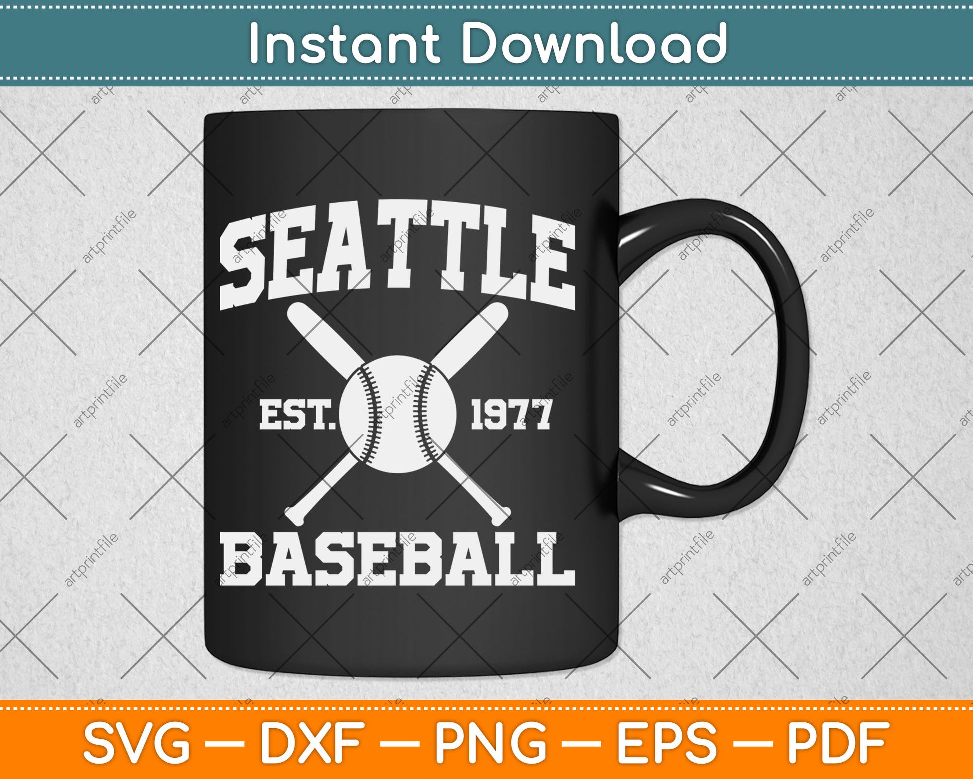 Seattle Baseball Athletic Vintage Sports Team Fan Svg Digital Cutting File