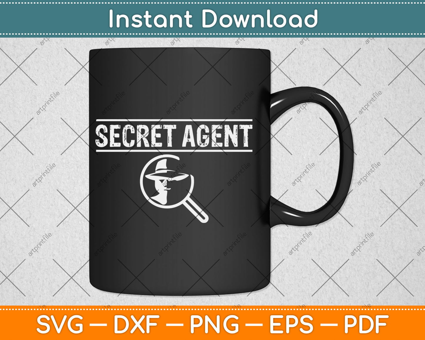 Secret Agent Inspector Spy Svg Digital Cutting File