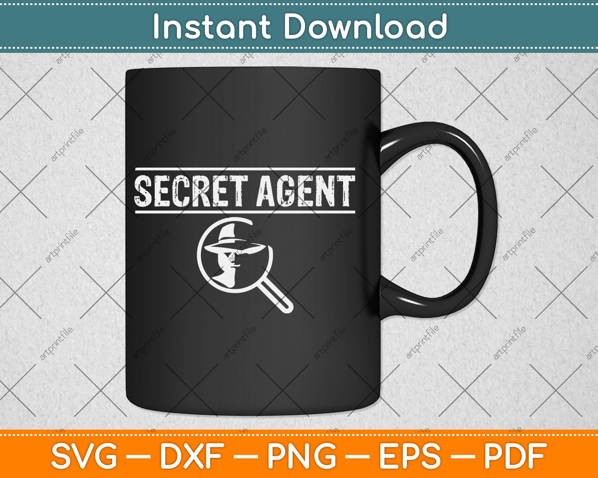 Secret Agent Inspector Spy Svg Digital Cutting File