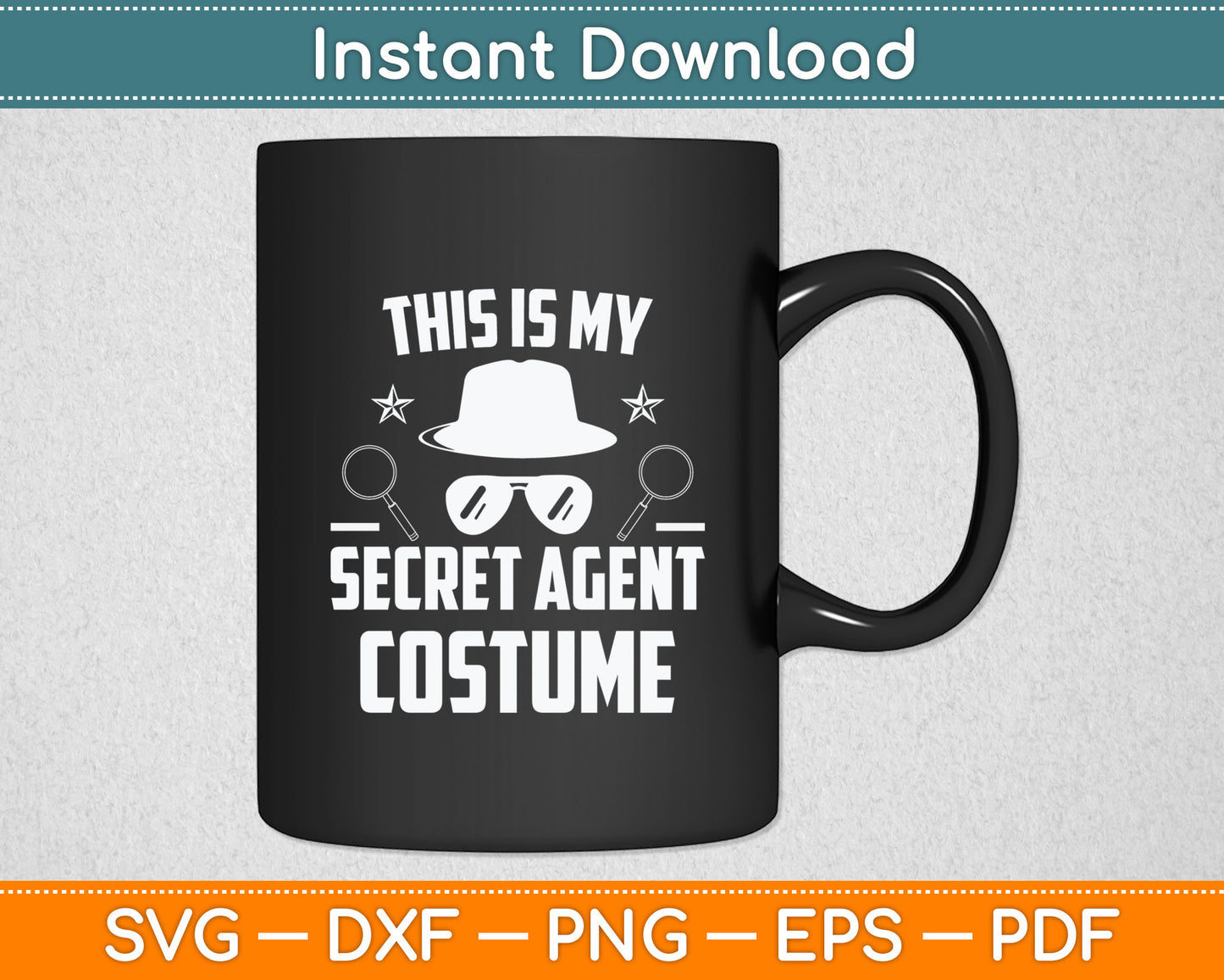 Secret Agent Shirt Inspector Spy Costume Retro Spy Svg Digital Cutting File