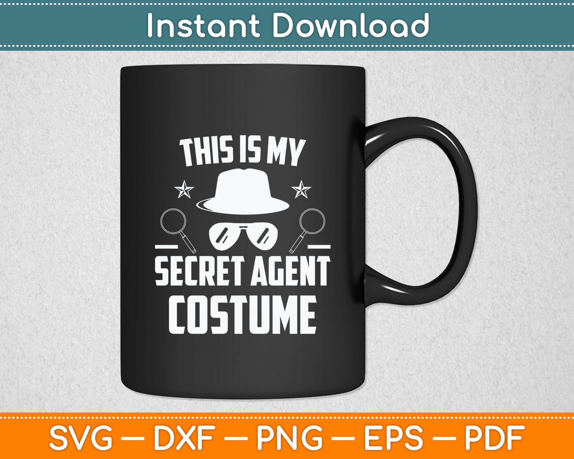 Secret Agent Shirt Inspector Spy Costume Retro Spy Svg Digital Cutting File