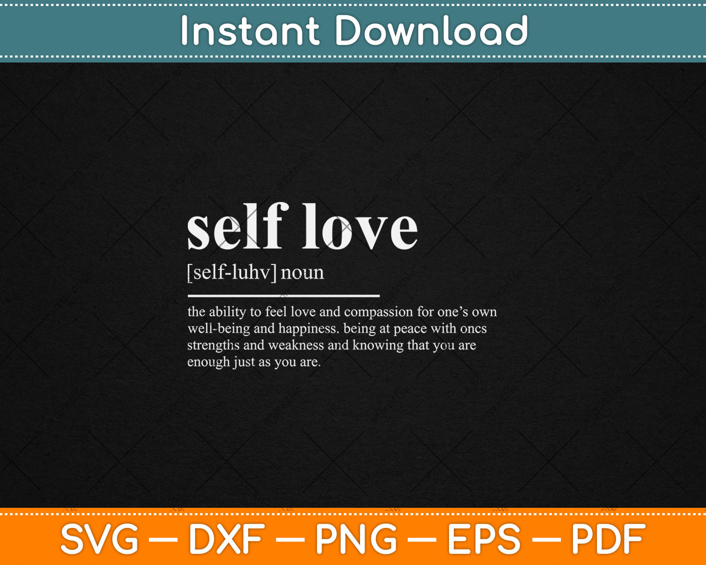 Self Love Definition Dictionary Svg Digital Cutting File