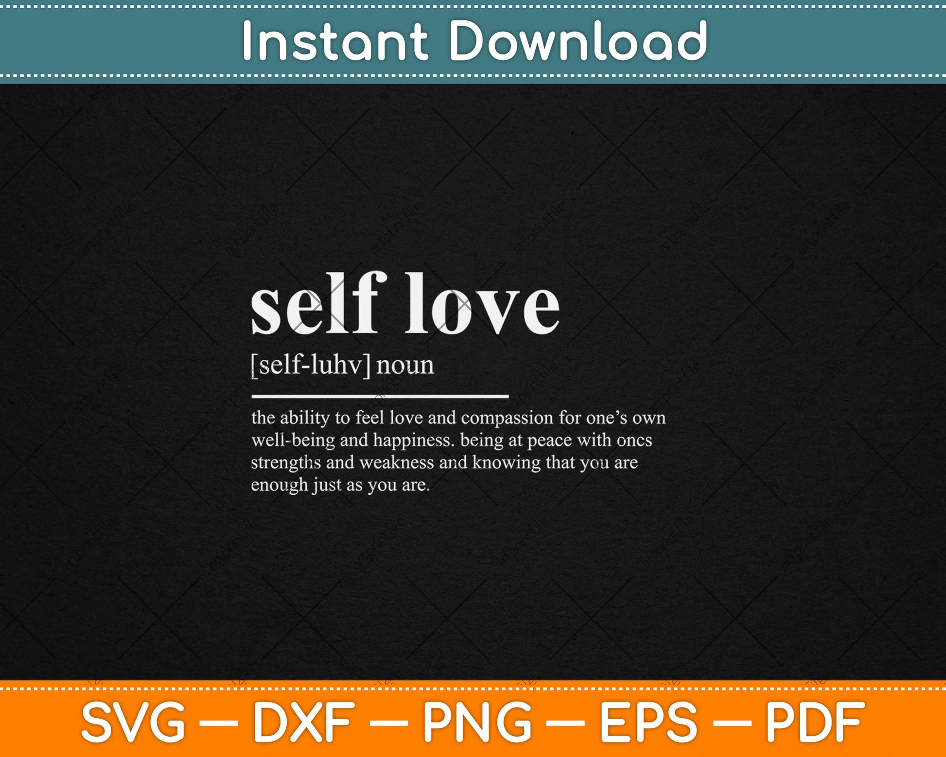 Self Love Definition Dictionary Svg Digital Cutting File