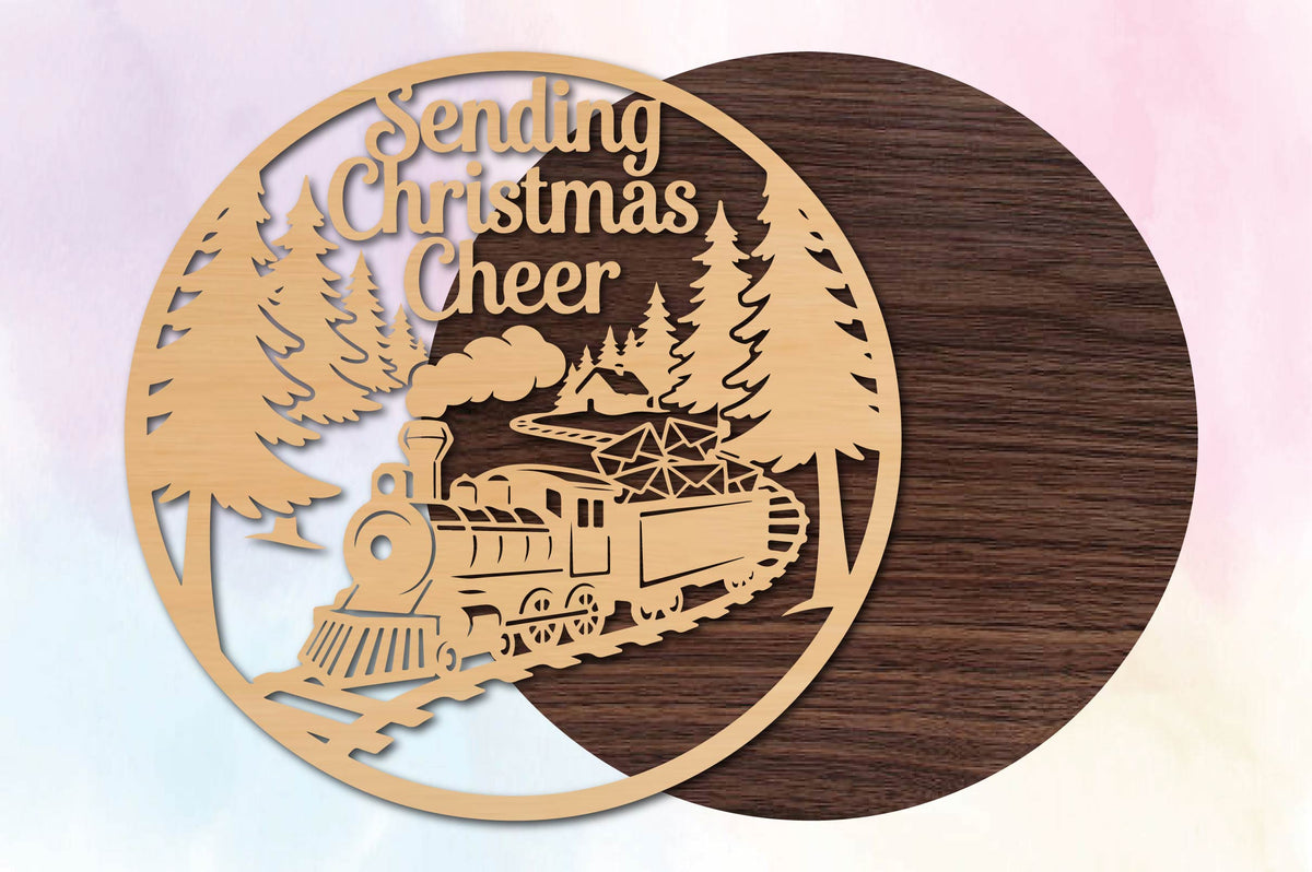 Sending Christmas Cheer Train SVG