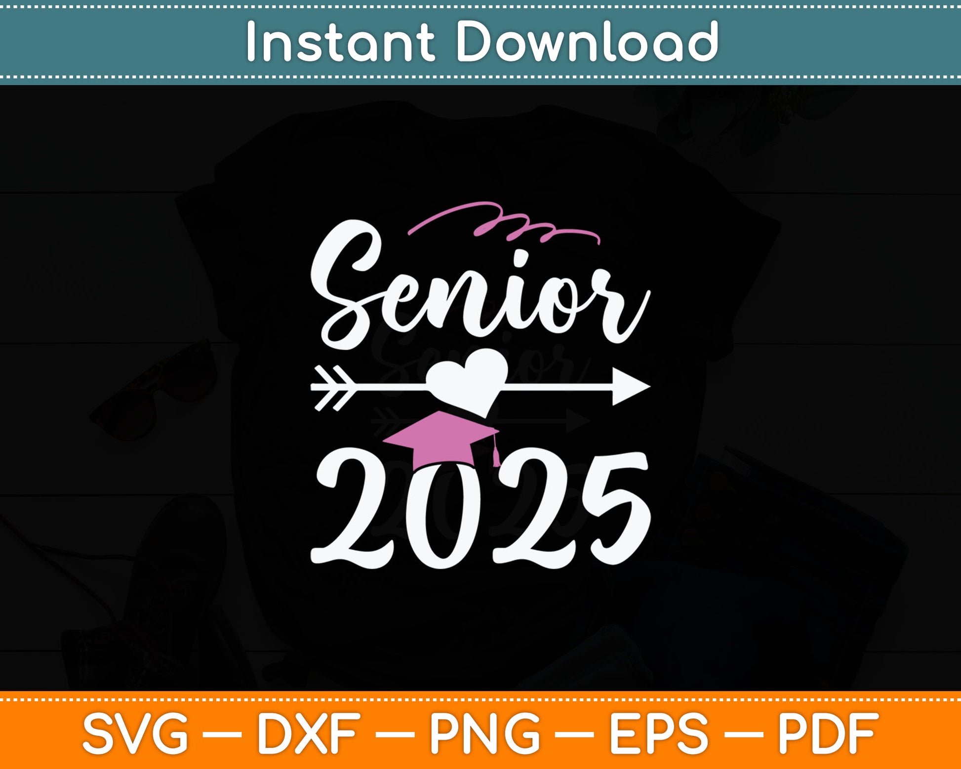 Senior 2025 Pink Tassel Class of 2025 Graduate Graduation Svg Digital Cutting File