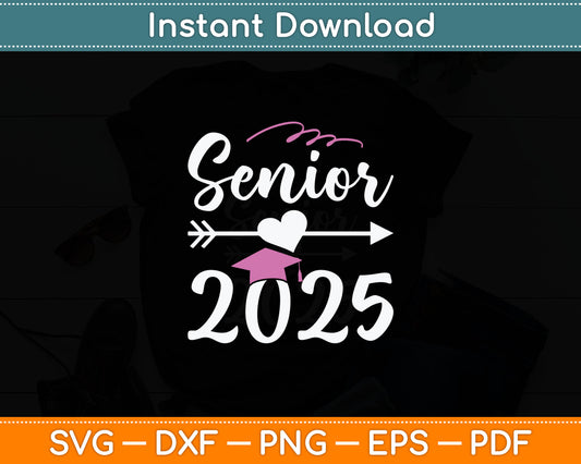 Senior 2025 Pink Tassel Class of 2025 Graduate Graduation Svg Digital Cutting File