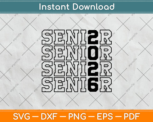 Senior 2026 Graduation Svg Digital Cutting File