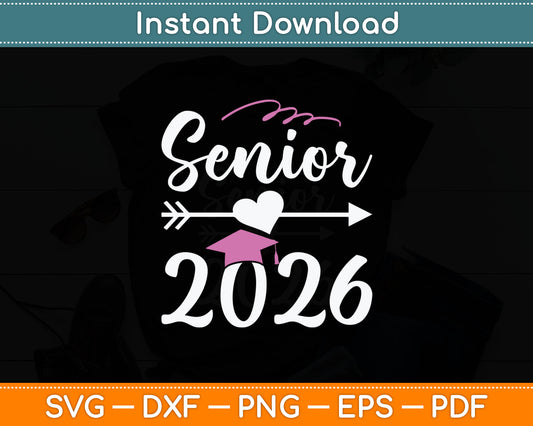 Senior 2026 Pink Tassel Class of 2026 Graduate Graduation Svg Digital Cutting File